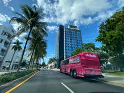 Driving down the streets of Miami